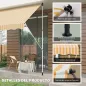 Toldo Manual Retráctil 300x150x170-280 cm con Altura Ajustable Manivela y Protección Solar para Terraza Naranja