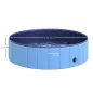 Piscina Plegable para Perros Gatos Ø120x30 cm Bañera Portátil para Mascotas PVC Antideslizante Múltiples Usos para Interiores y