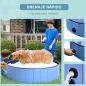 Piscina Plegable para Perros Gatos Ø120x30 cm Bañera Portátil para Mascotas PVC Antideslizante Múltiples Usos para Interiores y