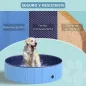 Piscina Plegable para Perros Gatos Ø120x30 cm Bañera Portátil para Mascotas PVC Antideslizante Múltiples Usos para Interiores y