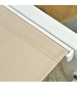 Tumbona de Jardín de Aluminio Tumbona Exterior con Respaldo Reclinable en 5 Posiciones Carga 120 kg 169x65x102 cm Beige