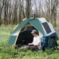 Tienda Camping Plegable con 1 Puerta 3 Ventanas Bolsa de Transporte y Apertura Automática 205x195x135 cm Verde