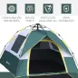 Tienda Camping Plegable con 1 Puerta 3 Ventanas Bolsa de Transporte y Apertura Automática 205x195x135 cm Verde