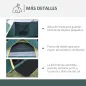 Tienda Camping Plegable con 1 Puerta 3 Ventanas Bolsa de Transporte y Apertura Automática 205x195x135 cm Verde