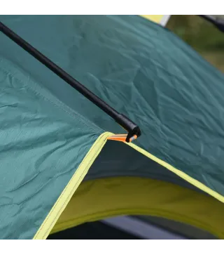 Tienda Camping Plegable con 1 Puerta 3 Ventanas Bolsa de Transporte y Apertura Automática 205x195x135 cm Verde