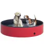 Piscina Plegable para Perros Gatos Ø140x30 cm Bañera Portátil para Mascotas PVC Antideslizante Múltiples Usos Color Rojo Piscina Plegable para Perros Gatos Ø140x30 cm Bañera Portátil para Mascotas PVC Antideslizante Múltiples Usos Color Rojo