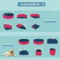 Piscina Plegable para Perros Gatos Ø140x30 cm Bañera Portátil para Mascotas PVC Antideslizante Múltiples Usos Color Rojo