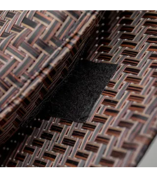 Tumbona Mecedora de Exterior con Reposabrazos Reposacabezas y Efecto de Ratán para Jardín Terraza Patio Carga Máx. 160 kg 157x60