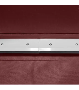 Toldo Retráctil Manual 3,5x2,5 m con Ángulo Ajustable Manivela Estructura de Aluminio y Protección UPF30+ Rojo Vino