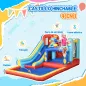 Castillo Inflable de 3-8 Años con Soplador Tobogán Trampolín Piscina Bolsa de Transporte 435x245x200 cm Multicolor