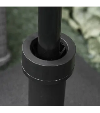 Base de Sombrilla con 4 Ruedas Bloqueables Soporte de Parasol Rellenable de Arena 18 kg o Agua 16 kg para Jardín Patio Terraza 4