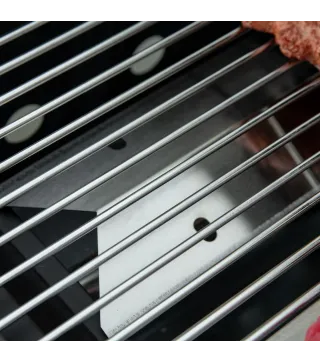 Barbacoa de Gas con 3 Quemadores 8,7 KW con 2 Mesas Laterales Armario de 2 Puertas 4 Ruedas y Frenos 121x55x109 cm Negro