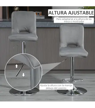 Conjunto de 2 Taburetes de Bar