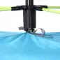 Carpa de Playa Pop-up para 1-2 Personas con 2 Accesos y 2 Ventanas y Bolsa de Transporte 220x173x120 cm Azul Claro