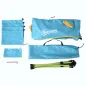Carpa de Playa Pop-up para 1-2 Personas con 2 Accesos y 2 Ventanas y Bolsa de Transporte 220x173x120 cm Azul Claro
