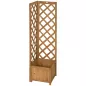 Jardinera con Enrejado de Madera para Trepadoras Plantas Flores Decoración en Esquinas 40x40x145 cm Natural Jardinera con Enrejado de Madera para Trepadoras Plantas Flores Decoración en Esquinas 40x40x145 cm Natural