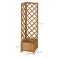 Jardinera con Enrejado de Madera para Trepadoras Plantas Flores Decoración en Esquinas 40x40x145 cm Natural