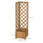 Jardinera con Enrejado de Madera para Trepadoras Plantas Flores Decoración en Esquinas 40x40x145 cm Natural Jardinera con Enrejado de Madera para Trepadoras Plantas Flores Decoración en Esquinas 40x40x145 cm Natural