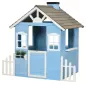 Casita Infantil de Madera Casa de Juegos Exterior para Niños de 3-7 Años 51x112,5x142 cm Azul Casita Infantil de Madera Casa de Juegos Exterior para Niños de 3-7 Años 51x112,5x142 cm Azul
