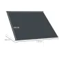 Toldo Retráctil de Exterior con Marco de Aluminio Ángulo de Inclinación Ajustable Anti-UV 150x120 cm Gris Oscuro