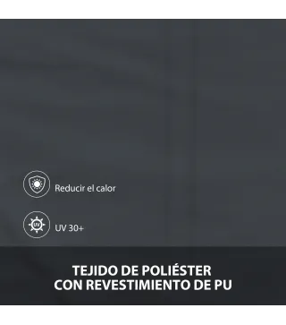 Toldo Retráctil de Exterior con Marco de Aluminio Ángulo de Inclinación Ajustable Anti-UV 150x120 cm Gris Oscuro