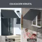 Toldo Retráctil de Exterior con Marco de Aluminio Ángulo de Inclinación Ajustable Anti-UV 150x120 cm Gris Oscuro