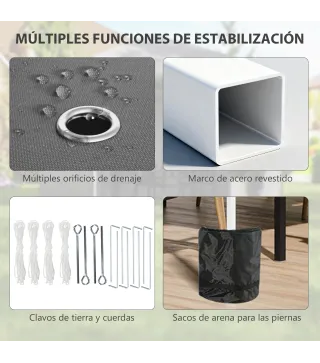 Carpa Plegable Pop-up 3x3 m 2 Paredes Laterales Anti-UV Altura Ajustable Sacos de Arena Bolsa de Transporte Gris Oscuro