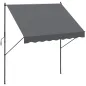 Toldo Manual Retráctil 200x175x210-310 cm Ajustable con Manivela Protección Solar UV40+ para Balcón Terraza Gris