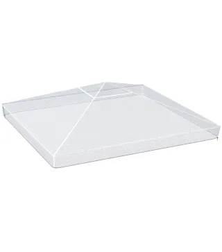 Cubierta Protectora para Gazebo 3x3 m Cubierta Impermeable para Pérgola Toldo Carpa Transparente