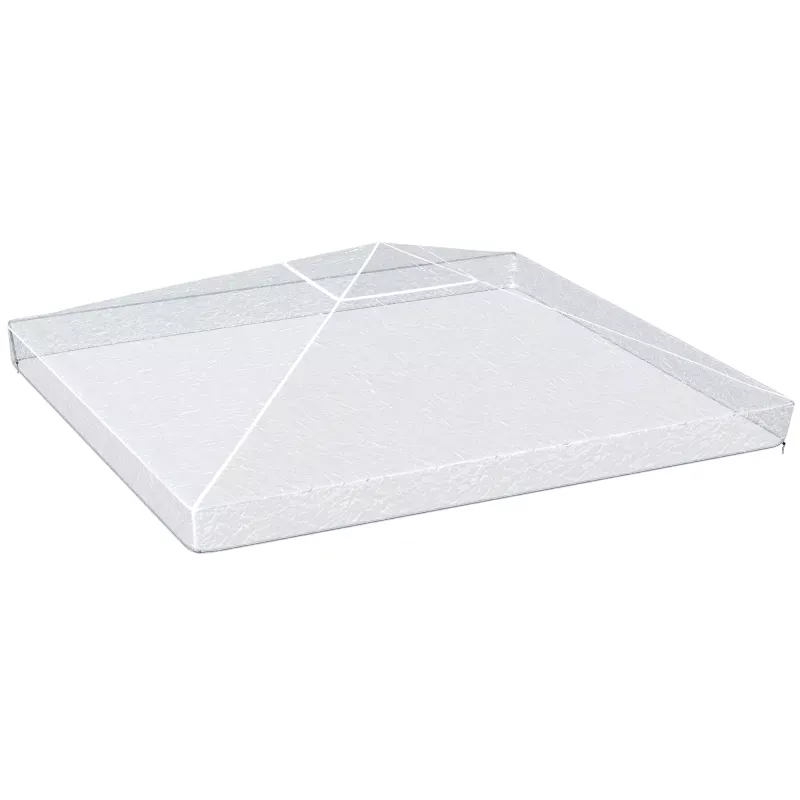 Cubierta Protectora para Gazebo 3x3 m Cubierta Impermeable para Pérgola Toldo Carpa Transparente