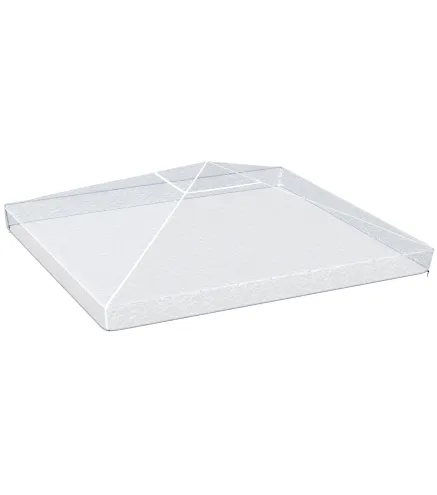 Cubierta Protectora para Gazebo 3x3 m Cubierta Impermeable para Pérgola Toldo Carpa Transparente