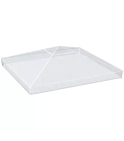 Cubierta Protectora para Gazebo 3x3 m Cubierta Impermeable para Pérgola Toldo Carpa Transparente