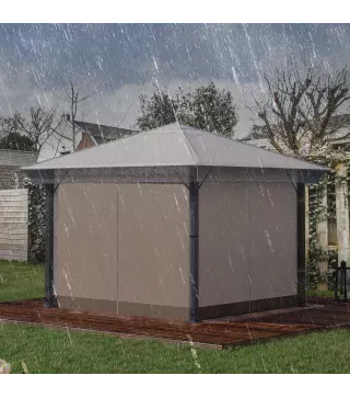 Cubierta Protectora para Gazebo 3x3 m Cubierta Impermeable para Pérgola Toldo Carpa Transparente