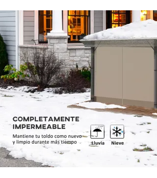 Cubierta Protectora para Gazebo 3x3 m Cubierta Impermeable para Pérgola Toldo Carpa Transparente