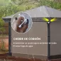 Cubierta Protectora para Gazebo 3x3 m Cubierta Impermeable para Pérgola Toldo Carpa Transparente