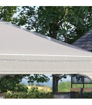 Cubierta Protectora para Gazebo 3x3 m Cubierta Impermeable para Pérgola Toldo Carpa Transparente