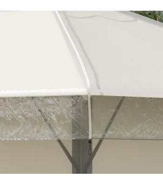 Cubierta Protectora para Gazebo 3x3 m Cubierta Impermeable para Pérgola Toldo Carpa Transparente