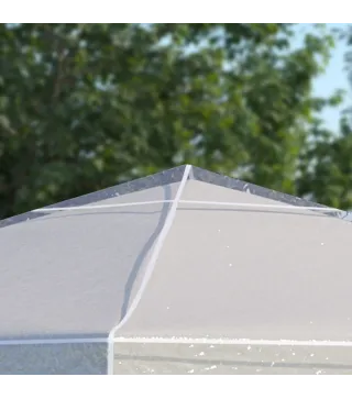 Cubierta Protectora para Gazebo 3x3 m Cubierta Impermeable para Pérgola Toldo Carpa Transparente