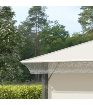 Cubierta Protectora para Gazebo 3x3 m Cubierta Impermeable para Pérgola Toldo Carpa Transparente