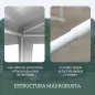 Carpa Desmontable de Jardín 3x3 m Gazebo Cenador para Exteriores con 4 Orificios de Drenaje y Tubo de Acero Blanco