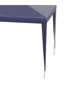 Carpa Desmontable 3x3 m Cenador Pabellón de Jardín con 4 Orificios de Drenaje y Marco de Metal para Terraza Patio Azul