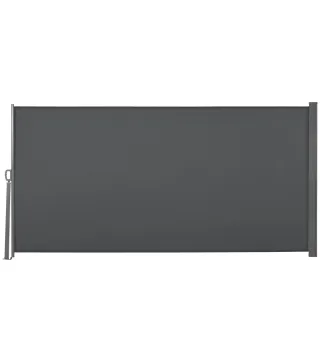 Toldo Lateral Retráctil 300x160 cm Pantalla Enrollable Mampara de Privacidad y Protección Solar para Balcón Terraza Gris