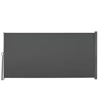 Toldo Lateral Retráctil 300x160 cm Pantalla Enrollable Mampara de Privacidad y Protección Solar para Balcón Terraza Gris