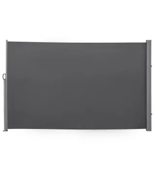 Toldo Lateral Retráctil 300x180 cm Pantalla Enrollable Mampara de Privacidad y Protección Solar para Balcón Terraza Gris