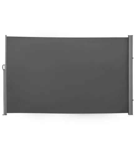 Toldo Lateral Retráctil 300x180 cm Pantalla Enrollable Mampara de Privacidad y Protección Solar para Balcón Terraza Gris