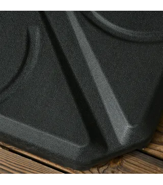Base para Sombrilla de 4 Piezas Rellenable con Arena 72 kg o Agua 56 kg para Jardín Patio Terraza Negro