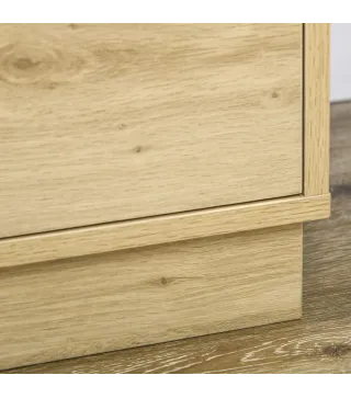 Cómoda con 4 Cajones de Rejilla de Ratán Cajonera de Madera para Dormitorio Estilo Cannage Bohemio 60x38x88,5cm Natural