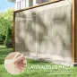 Pérgola de Jardín 4x3 m con Techo Retráctil Mosquiteras Laterales de Malla y Marco de Aluminio para Terraza Natural