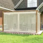 Pérgola de Jardín 4x3 m con Techo Retráctil Mosquiteras Laterales de Malla y Marco de Aluminio para Terraza Natural