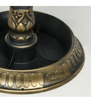 Baño para Pájaros de Jardín Exterior 81 cm con Diseño de Concha y Acabado Envejecido Ligero y Resistente Bronce